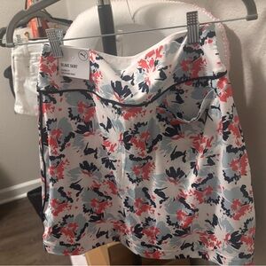 Puma Women's Floral Skort - Red, Blue, White